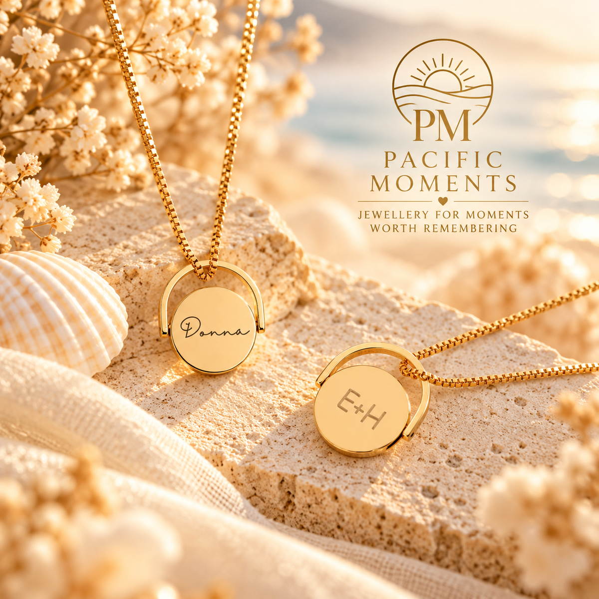 Personalised Spinner Necklace – Engraved Keepsake