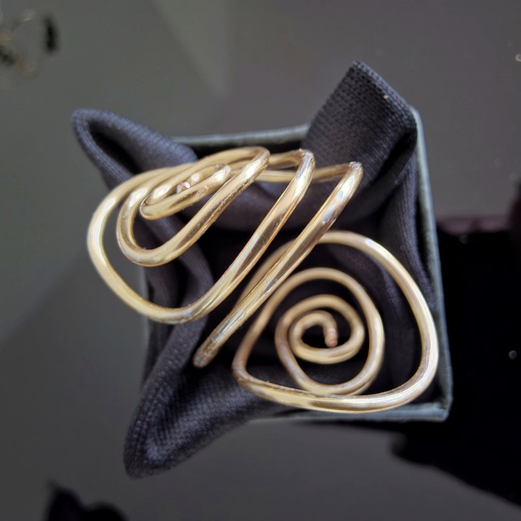 Ring Handmade Using Wire Whirlpool | Handmade Adjustable Spiral Ring – Pacific Moments