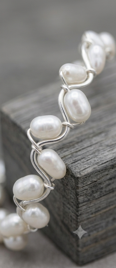 A Drop in the Ocean Signature Bangle | Pearl Wrapped