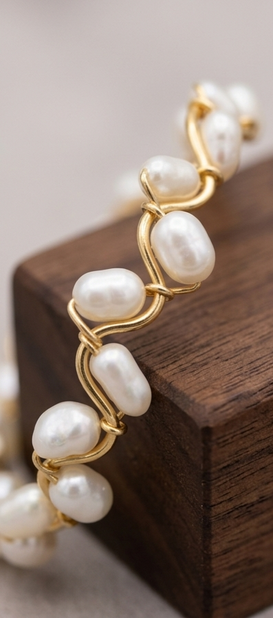 A Drop in the Ocean Signature Bangle | Pearl Wrapped