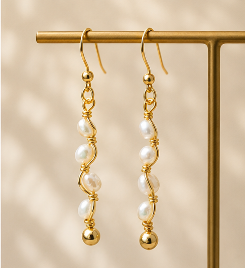 Pacific Tide Pearl Drop Earrings