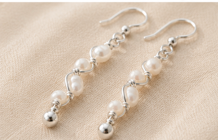 Pacific Tide Pearl Drop Earrings