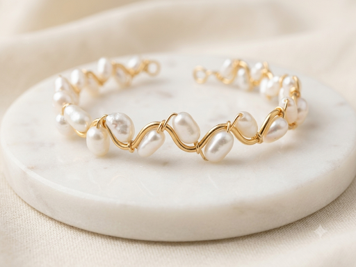 A Drop in the Ocean Signature Bangle | Pearl Wrapped