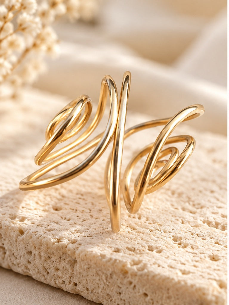 Whirlpool spiral ring luxury angled styled photograph