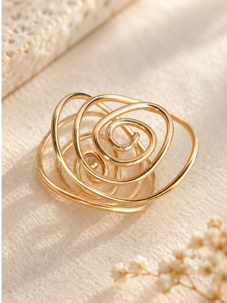 Whirlpool spiral ring luxury overhead styled photograph